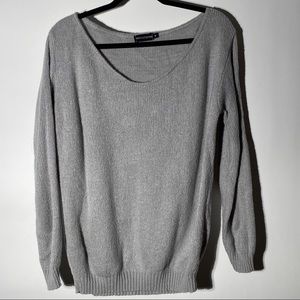PLT - Grey Oversize Sweater - Medium